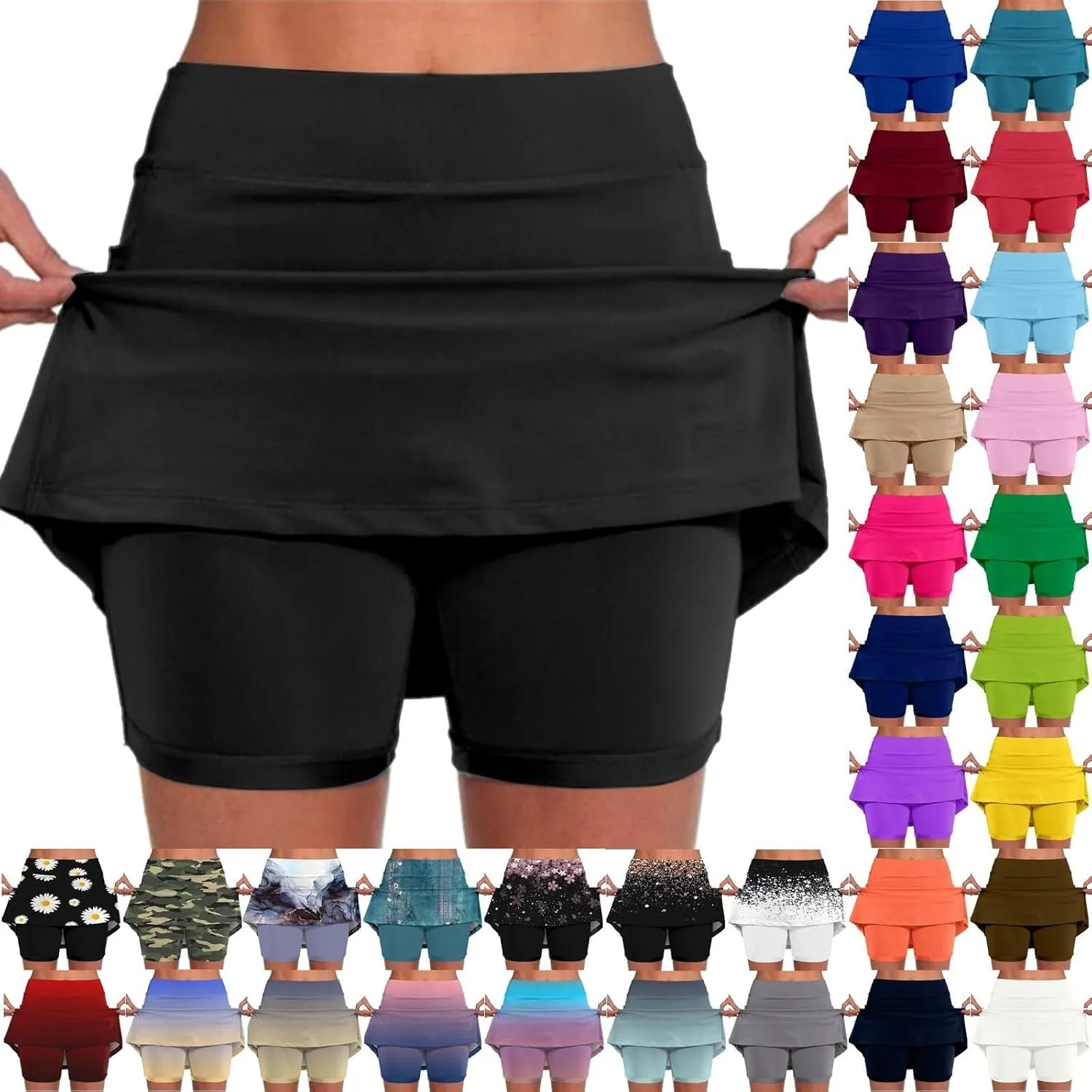 aihihe Tennis Skirts for Women Plus Size 3X Workout Shorts Women Longer Inseam Golf Shorts Men 5 inch Inseam