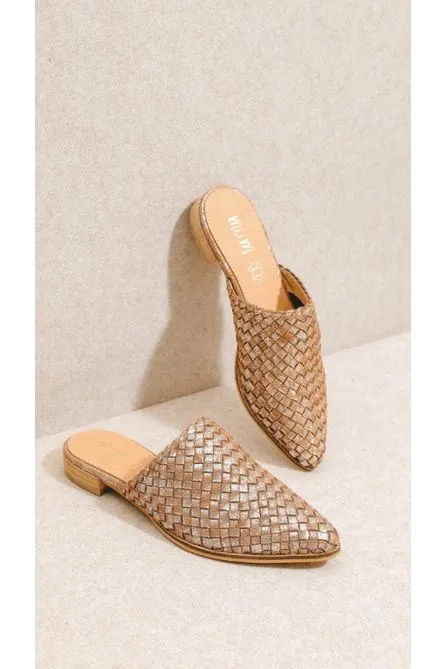Alice Brown Shimmer Mules