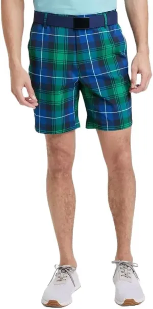 All In Motion Men's Plaid Golf Shorts 8" Inseam 87206075 Green / Blue Plaid 34