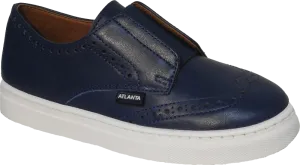 Atlanta Blue Oxford Slip On Sneaker n529