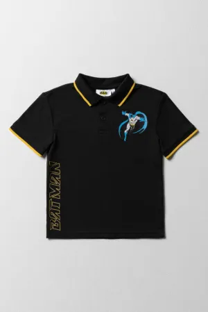 Batman Short Sleeve Golfer Black