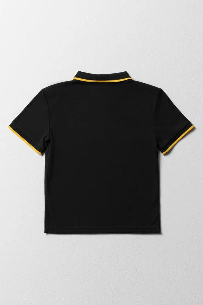 Batman Short Sleeve Golfer Black