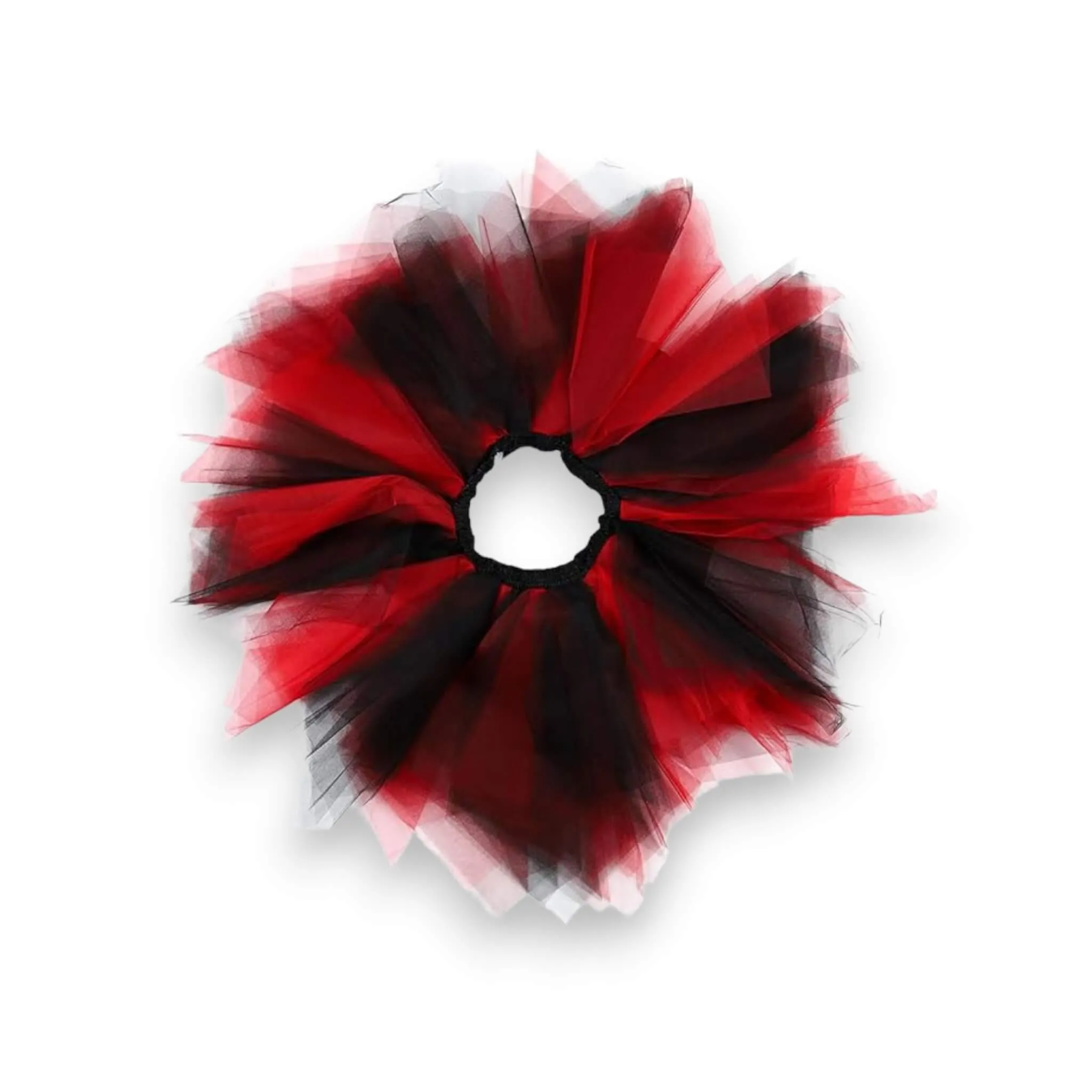 Black Red Fluffy Mesh Tutu Skirt