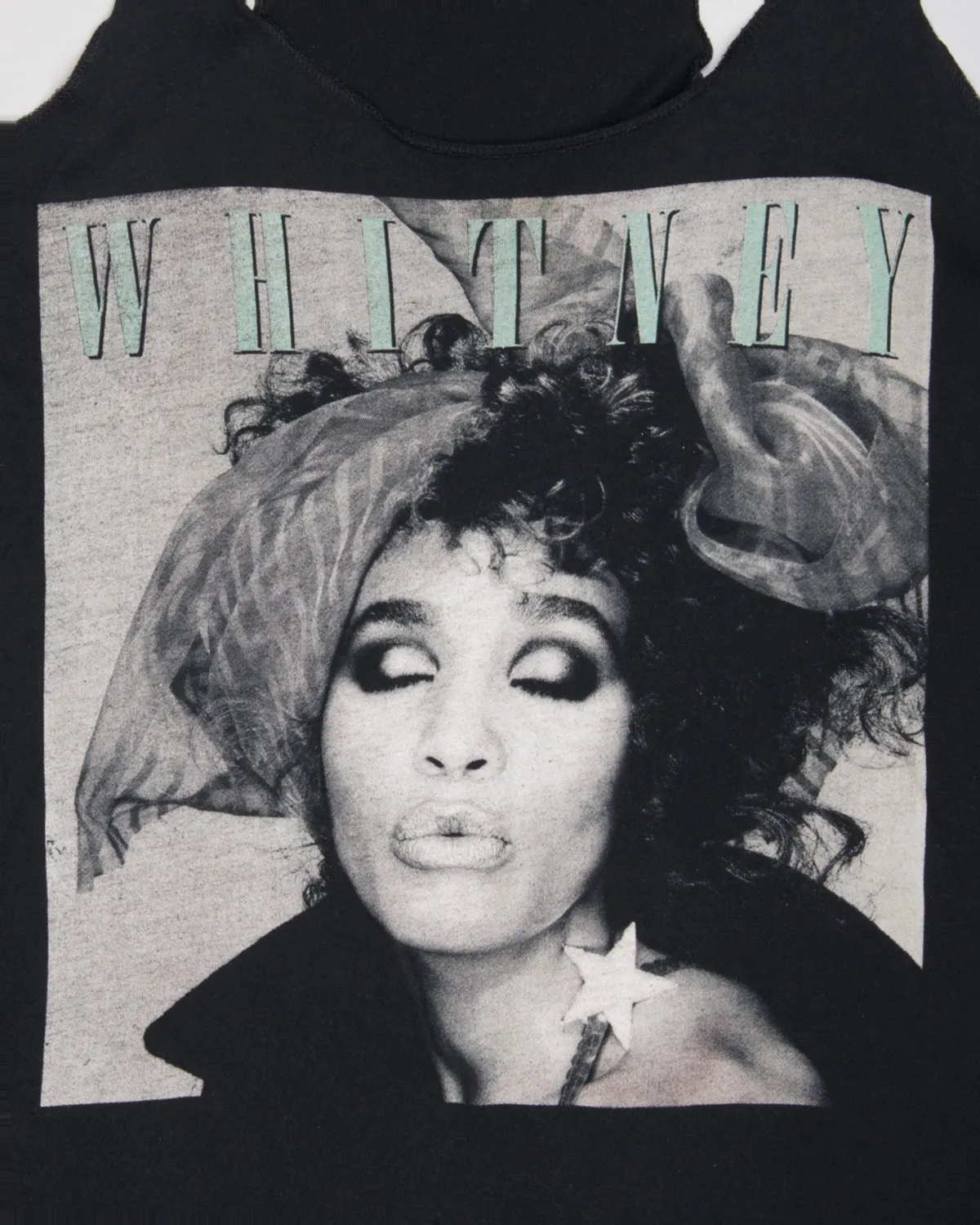 Black Whitney Houston sleeveless casual fit vest