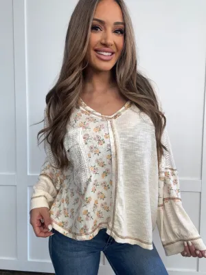 Blossom Bliss Floral Crochet Patchwork Top