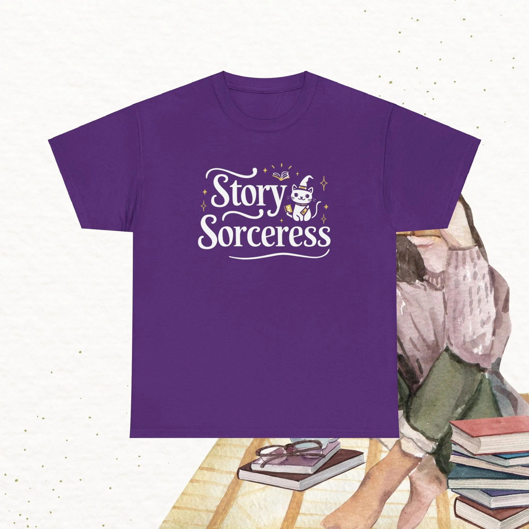 Book Lovers Story Sorcerers Cotton T-Shirt