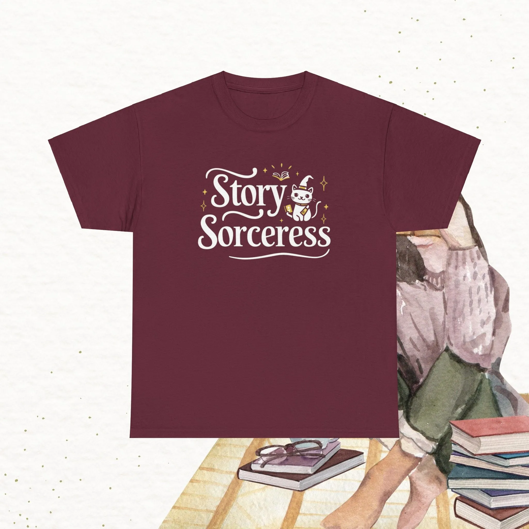 Book Lovers Story Sorcerers Cotton T-Shirt