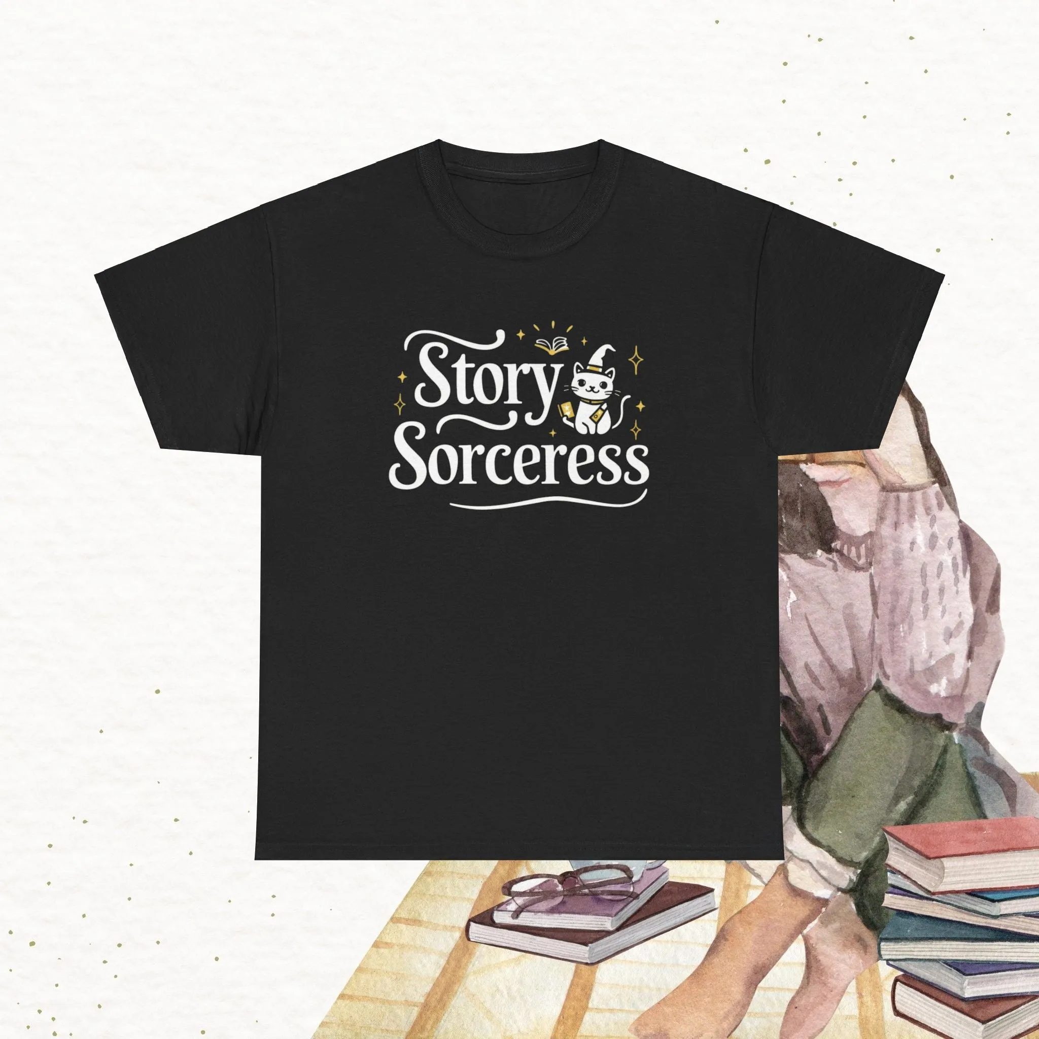 Book Lovers Story Sorcerers Cotton T-Shirt