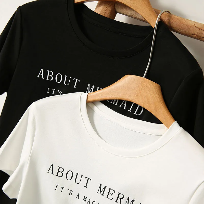 Breathable Letter Printed Casual T-Shirt