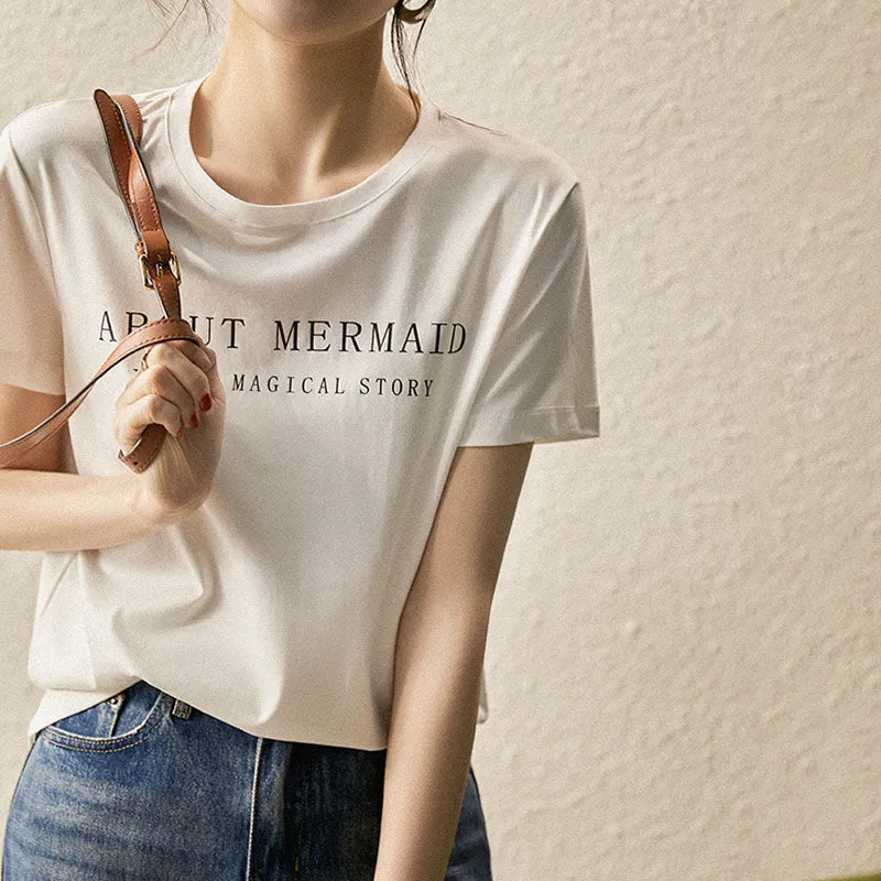 Breathable Letter Printed Casual T-Shirt