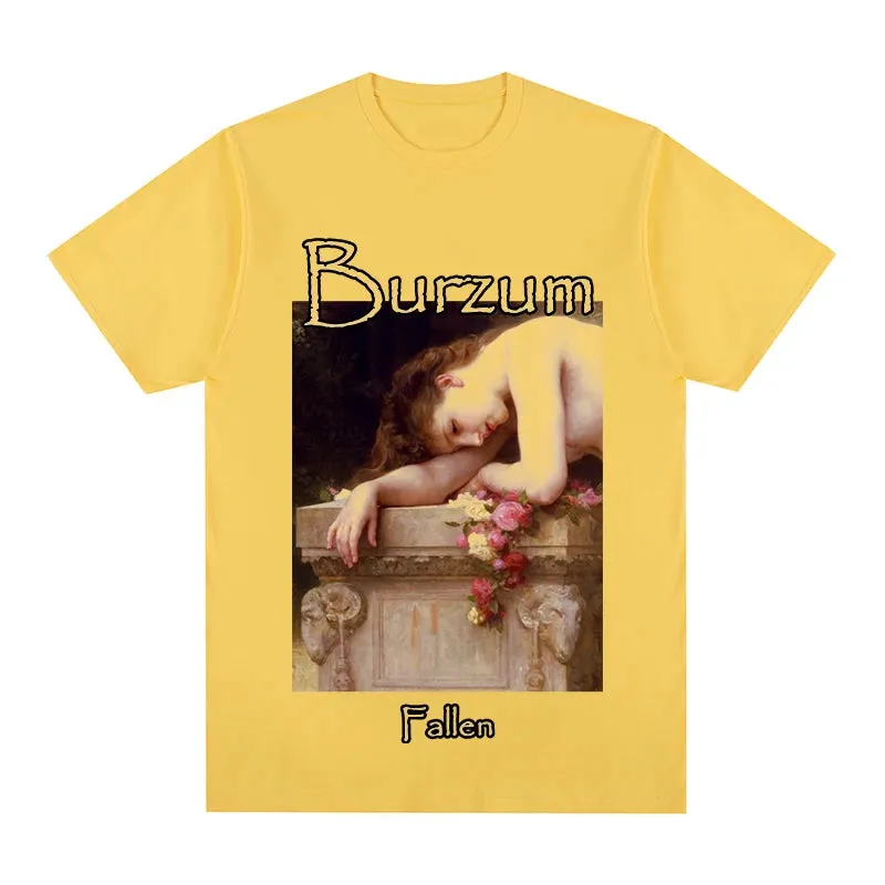 Burzum ‘Fallen’ Vintage Cotton T-Shirt – Men’s & Women’s Darkwear Classic | Breathable Daily Wear for Metal Fans