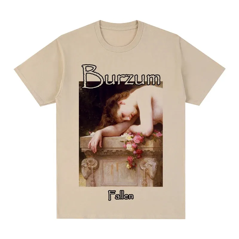 Burzum ‘Fallen’ Vintage Cotton T-Shirt – Men’s & Women’s Darkwear Classic | Breathable Daily Wear for Metal Fans