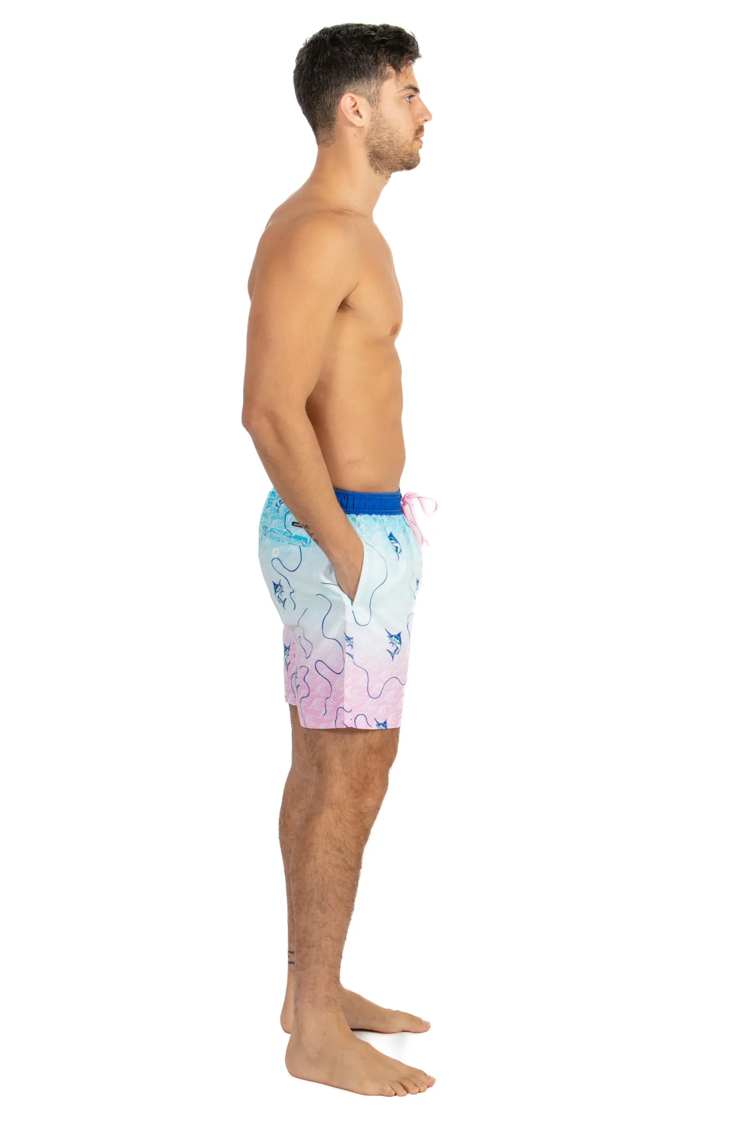 Catch A Marlin - 17" Elastic Waist Volley Short