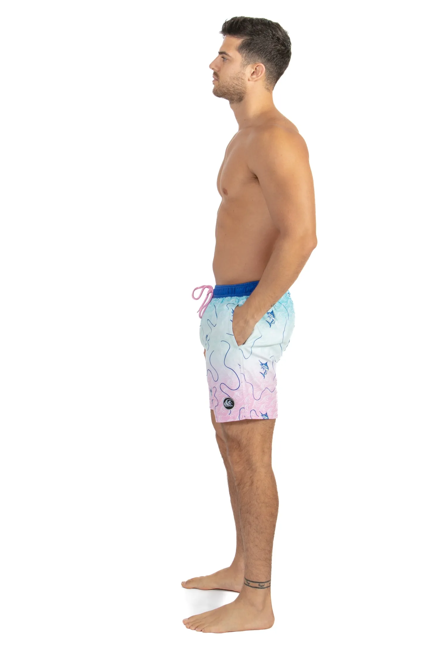 Catch A Marlin - 17" Elastic Waist Volley Short