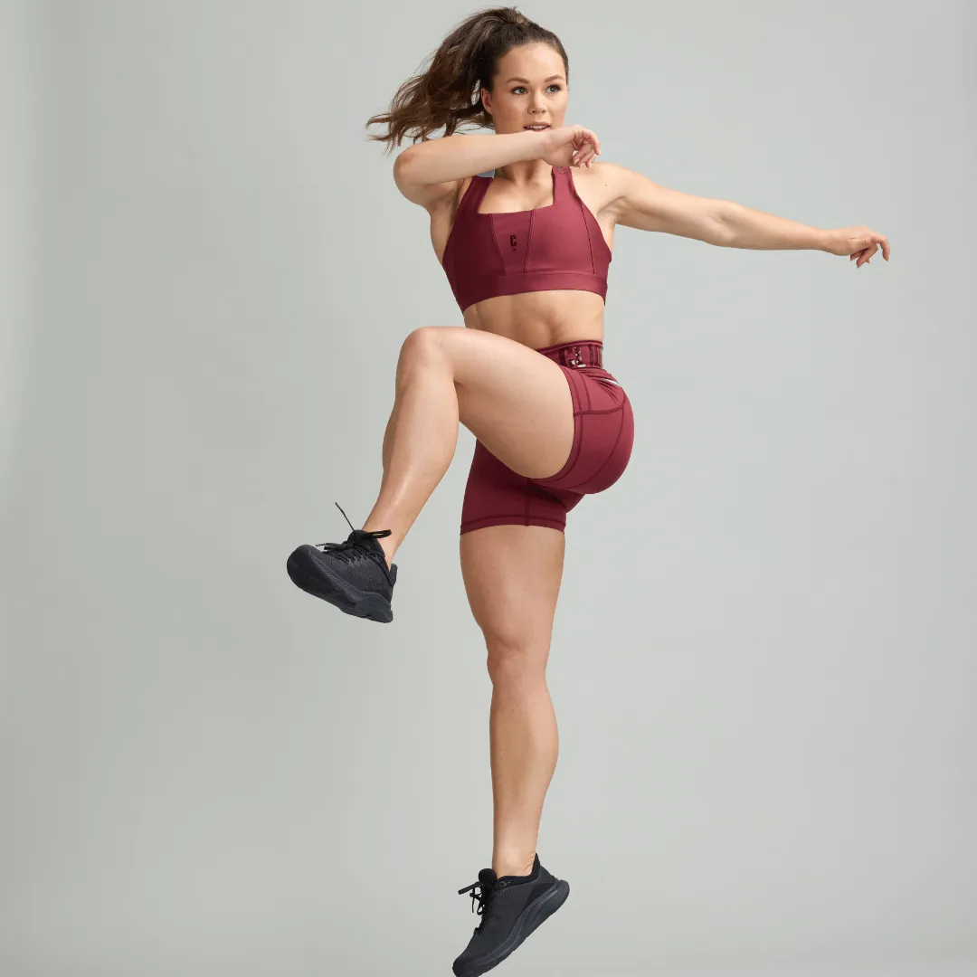 CLQ Power Shorties - Oxblood
