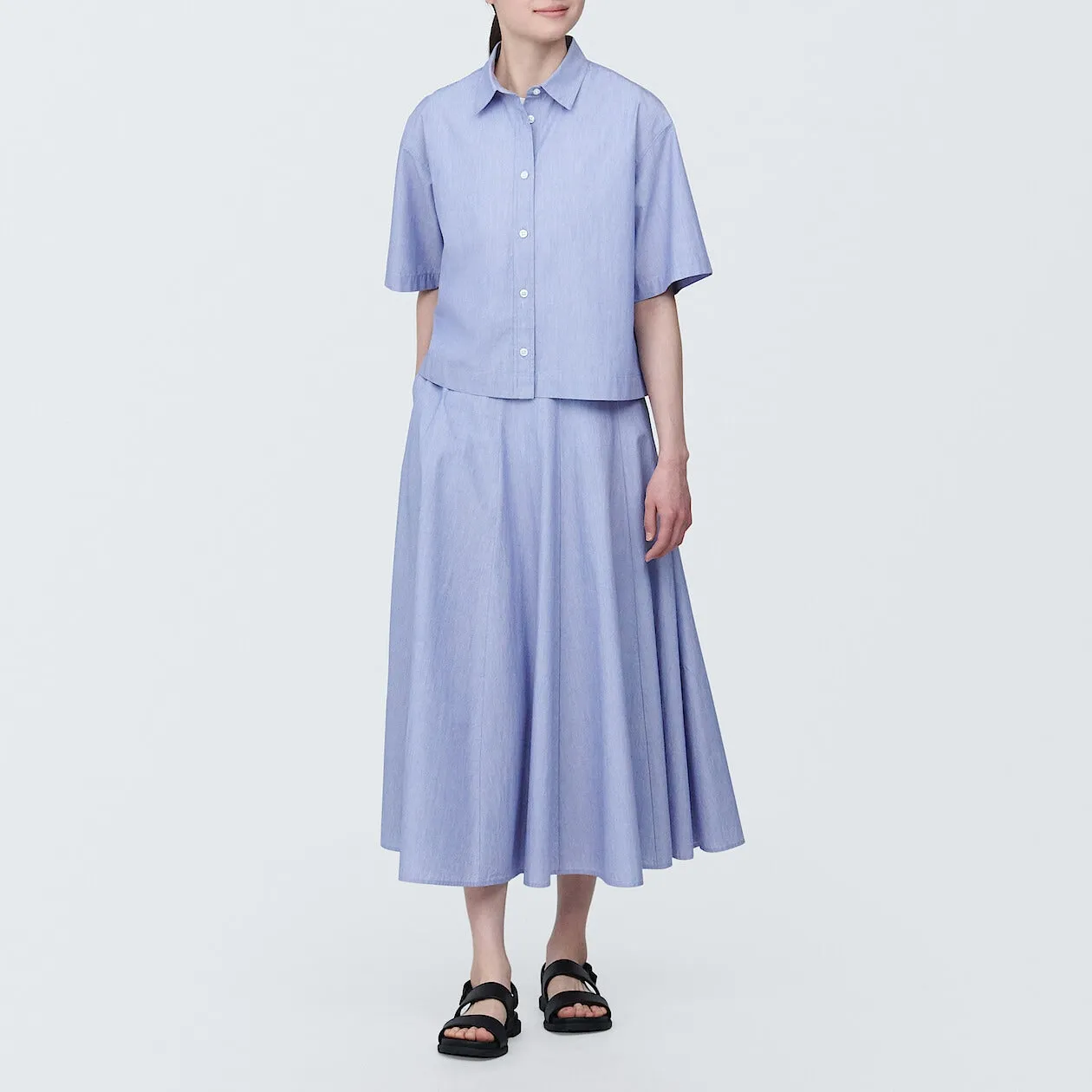 Cool Touch Broadcloth Flare Skirt
