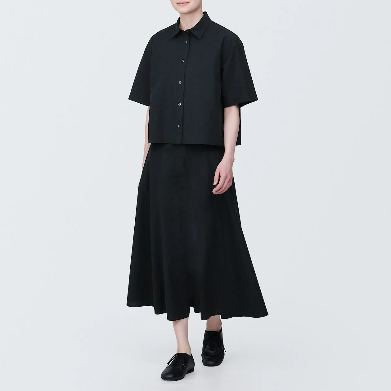 Cool Touch Broadcloth Flare Skirt