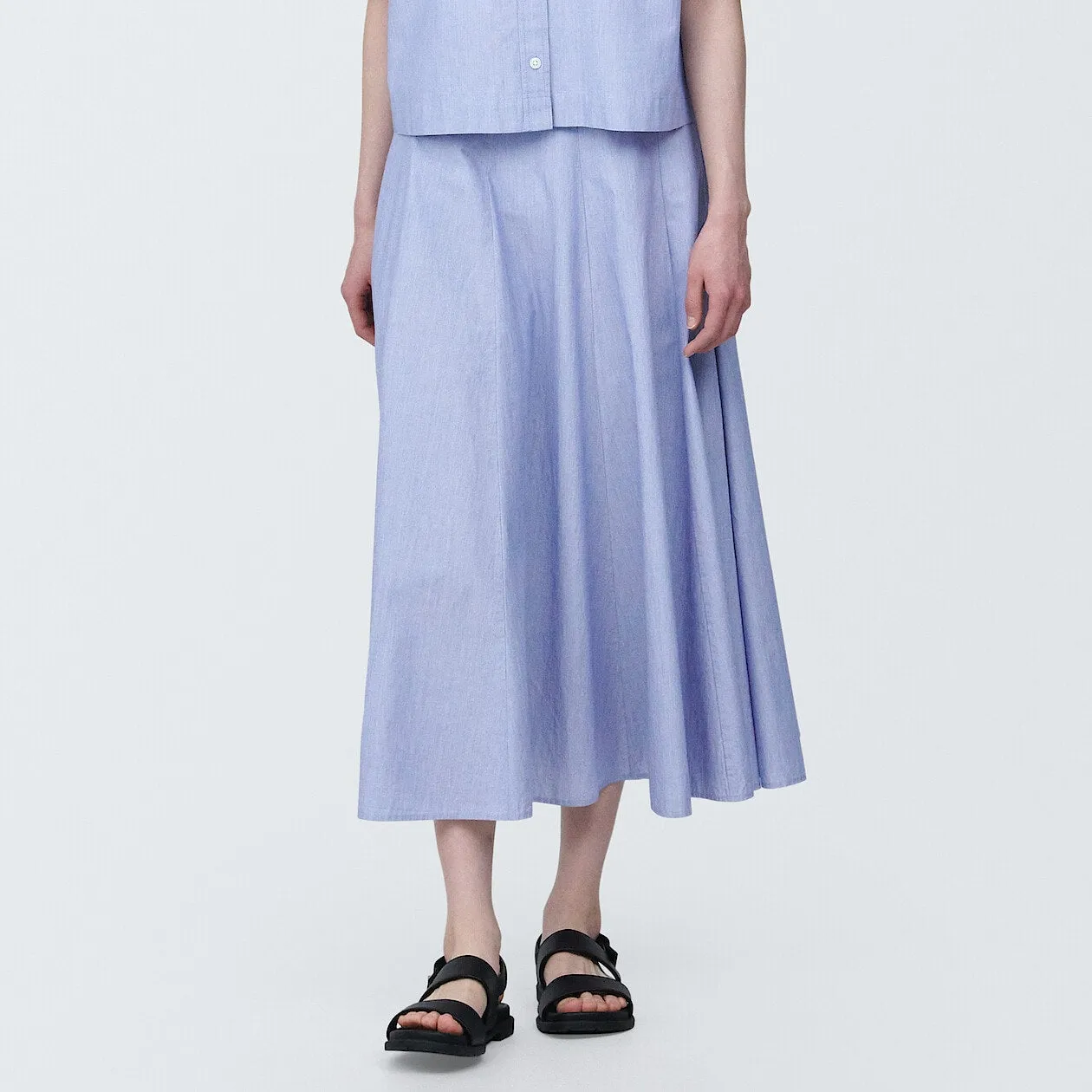 Cool Touch Broadcloth Flare Skirt