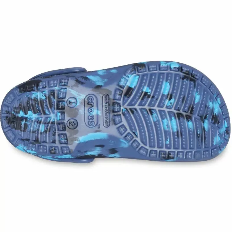 Crocs Classic Marbled Toddler (C4-C10) Clog - Navy/Multi