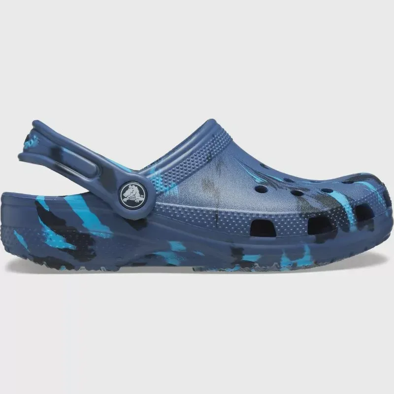 Crocs Classic Marbled Toddler (C4-C10) Clog - Navy/Multi