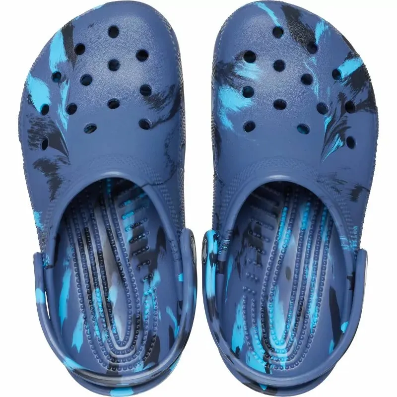 Crocs Classic Marbled Toddler (C4-C10) Clog - Navy/Multi