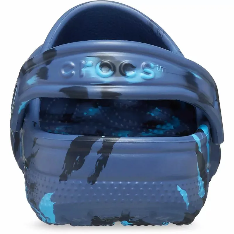 Crocs Classic Marbled Toddler (C4-C10) Clog - Navy/Multi