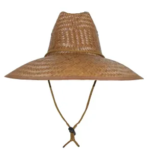 CTM® Palm Straw Lifeguard Hat with Wide Brim