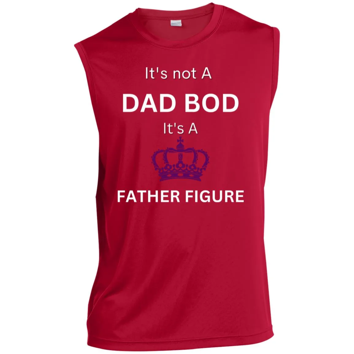 DAD BOD whitepurple CLOSEOUT -- Men’s Sleeveless Performance Tee