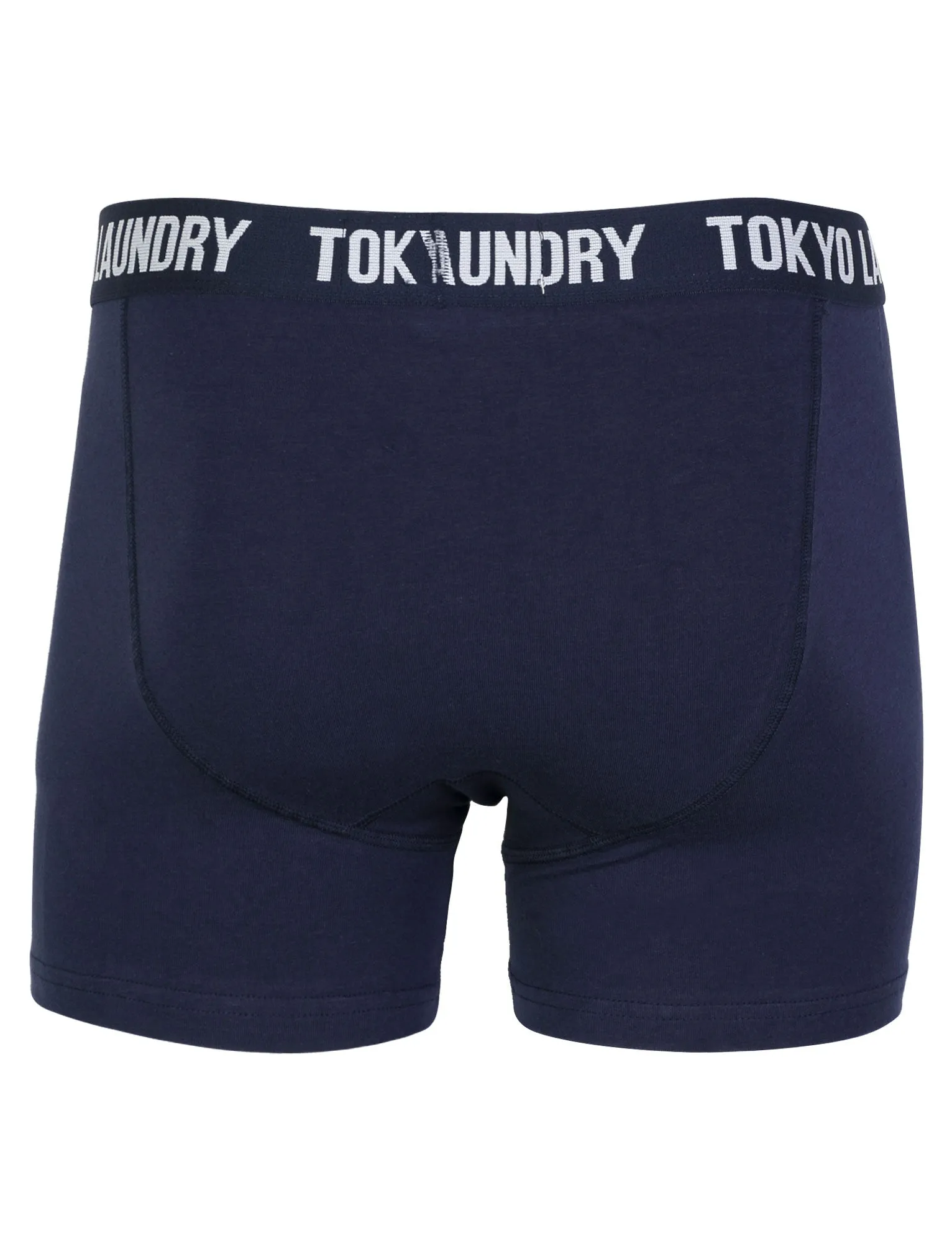 Dakota ( 2 Pack) Boxer Shorts Set in Oatgrey Marl / Eclipse Blue - Tokyo Laundry
