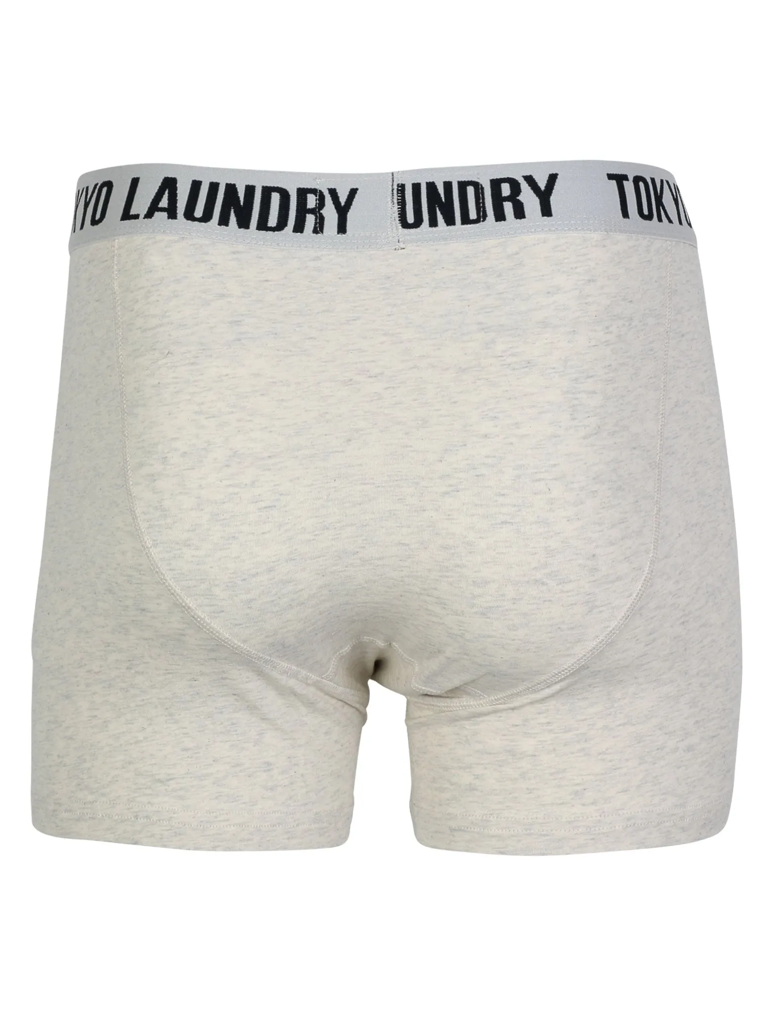 Dakota ( 2 Pack) Boxer Shorts Set in Oatgrey Marl / Eclipse Blue - Tokyo Laundry