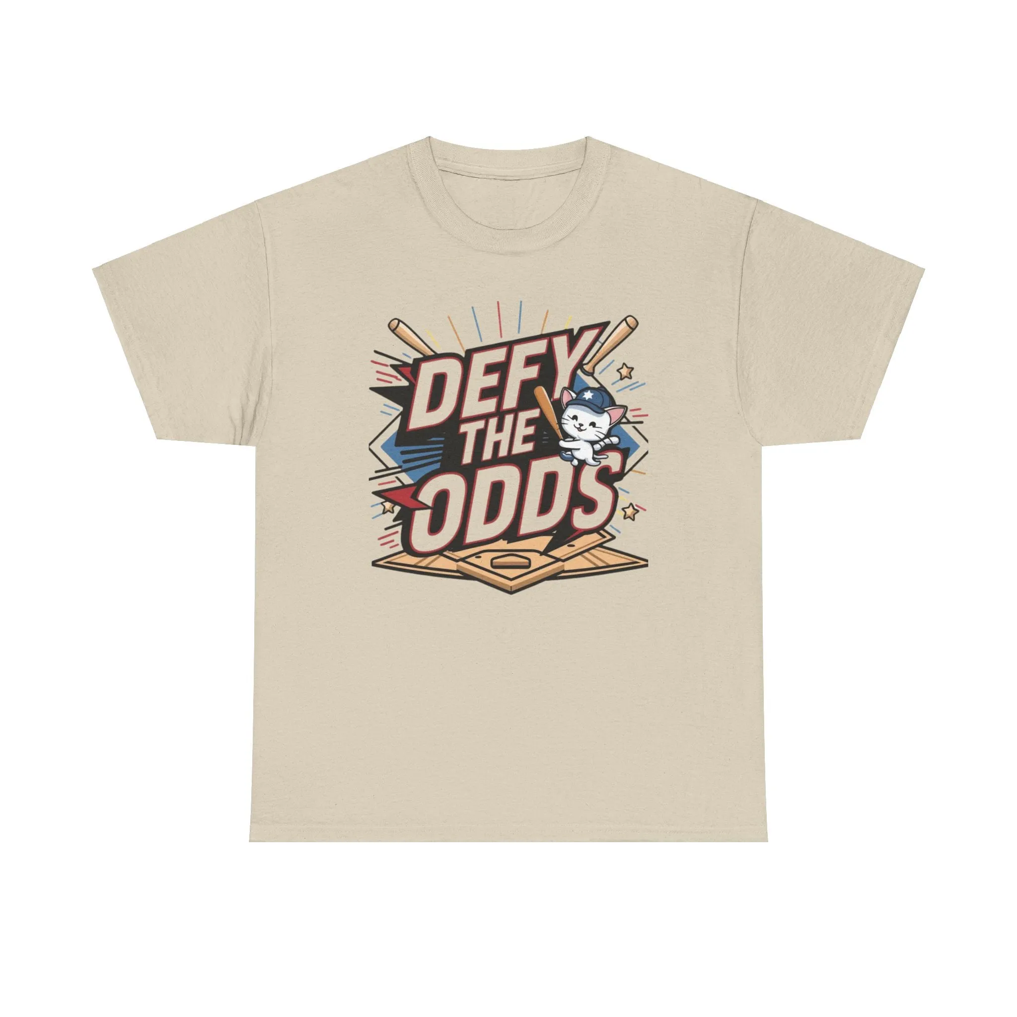 Defy The Odds Baseball Crew Neck Cotton Tees