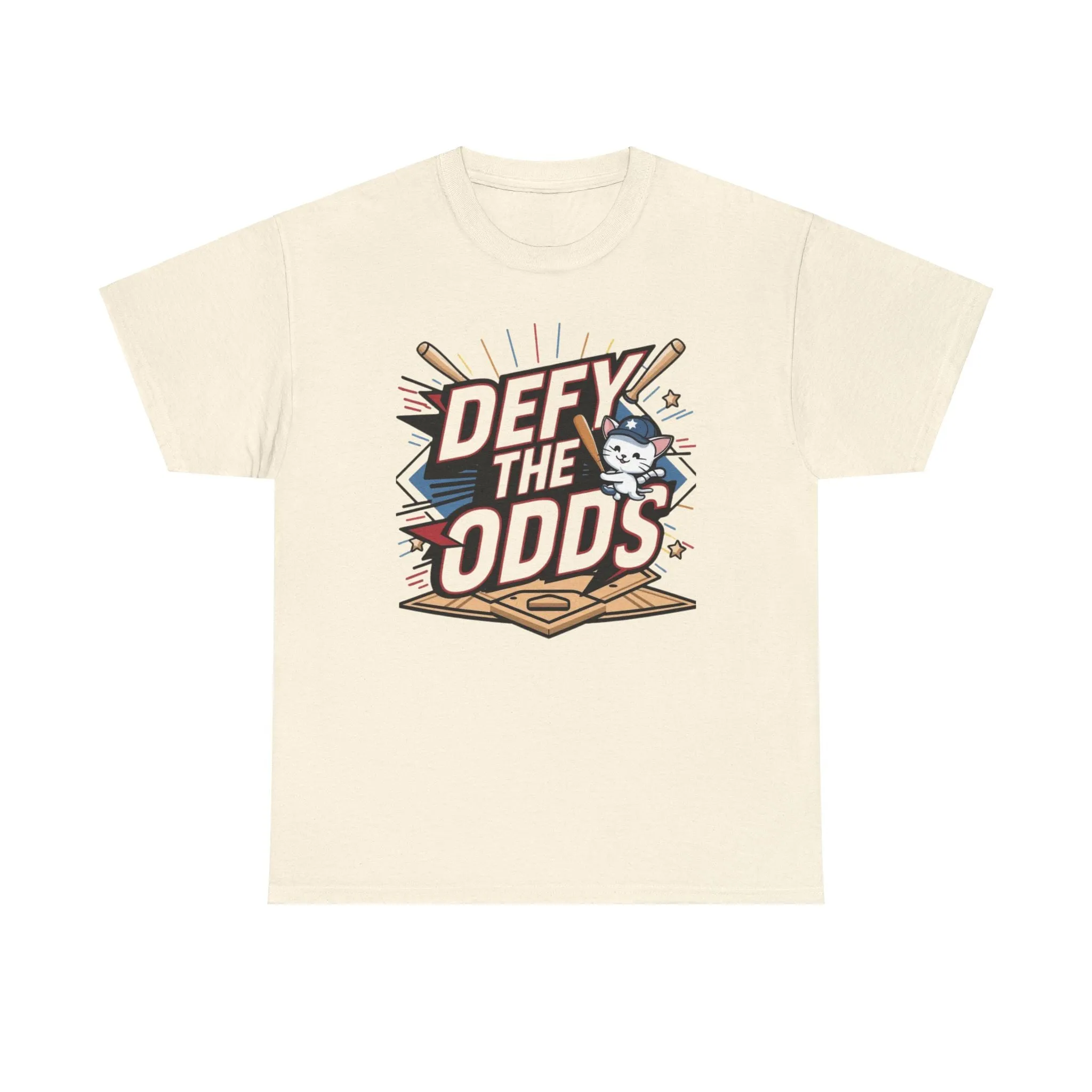 Defy The Odds Baseball Crew Neck Cotton Tees