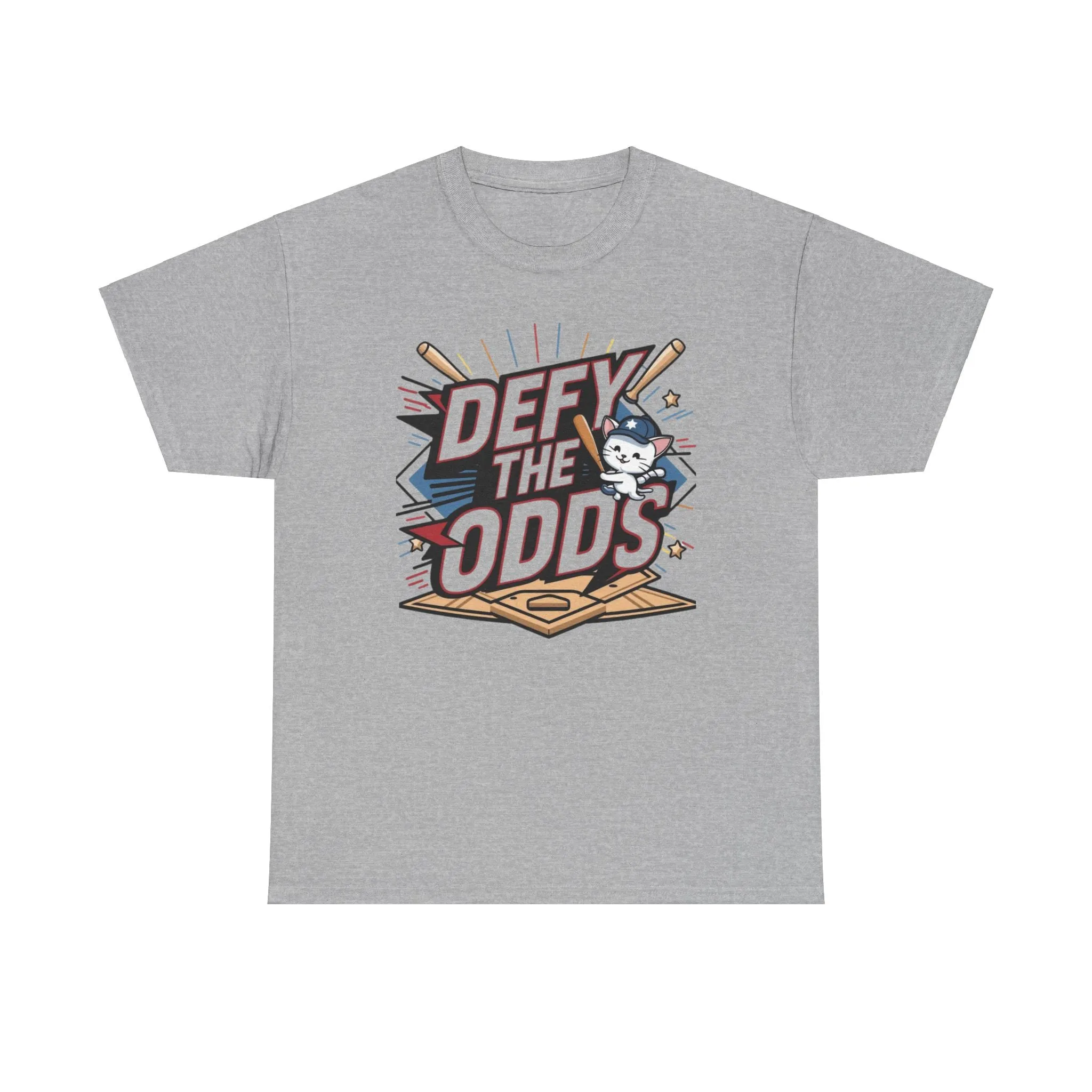 Defy The Odds Baseball Crew Neck Cotton Tees