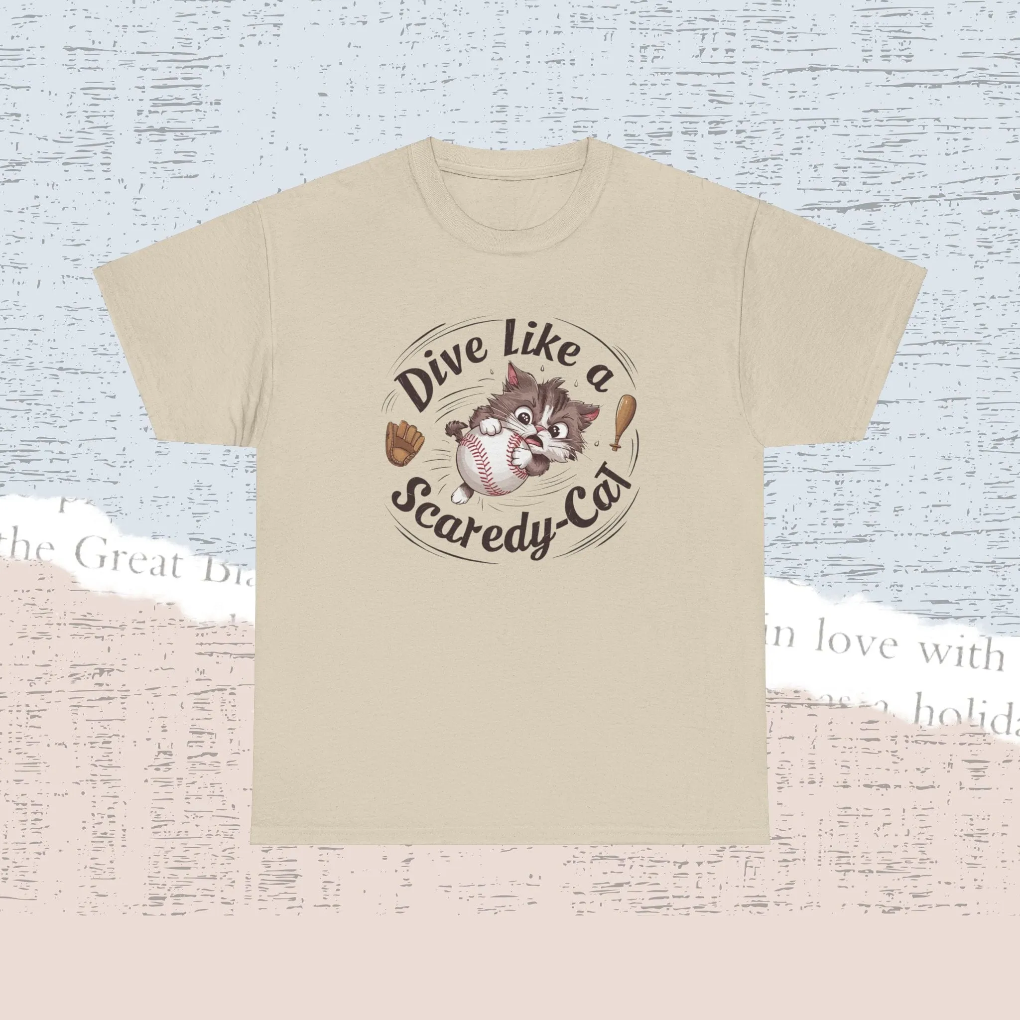 Dive Like Scaredy Cat Crewneck Cotton Tshirt