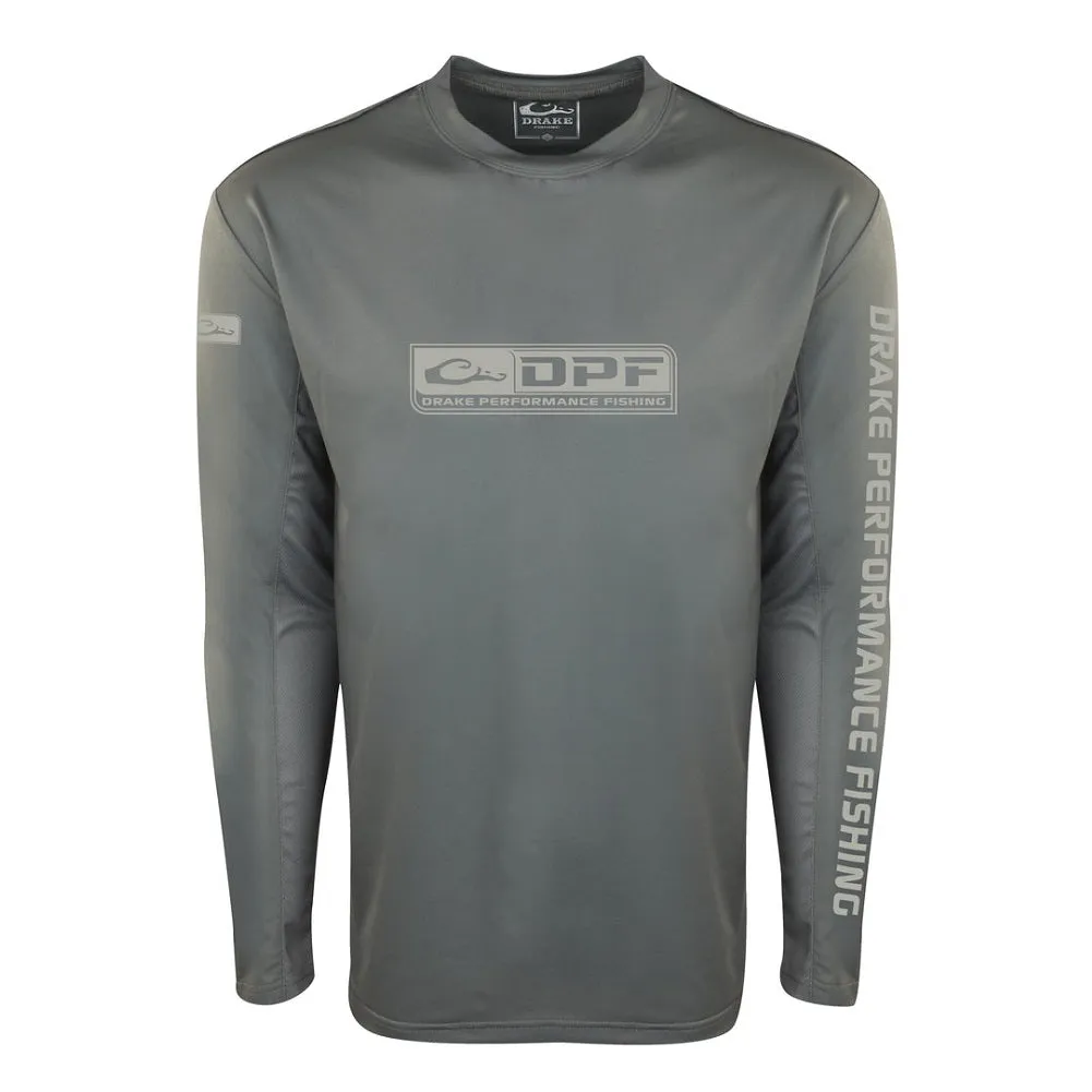 Drake Performance Fishing Shield 4 Arched Mesh Back L/S Crew