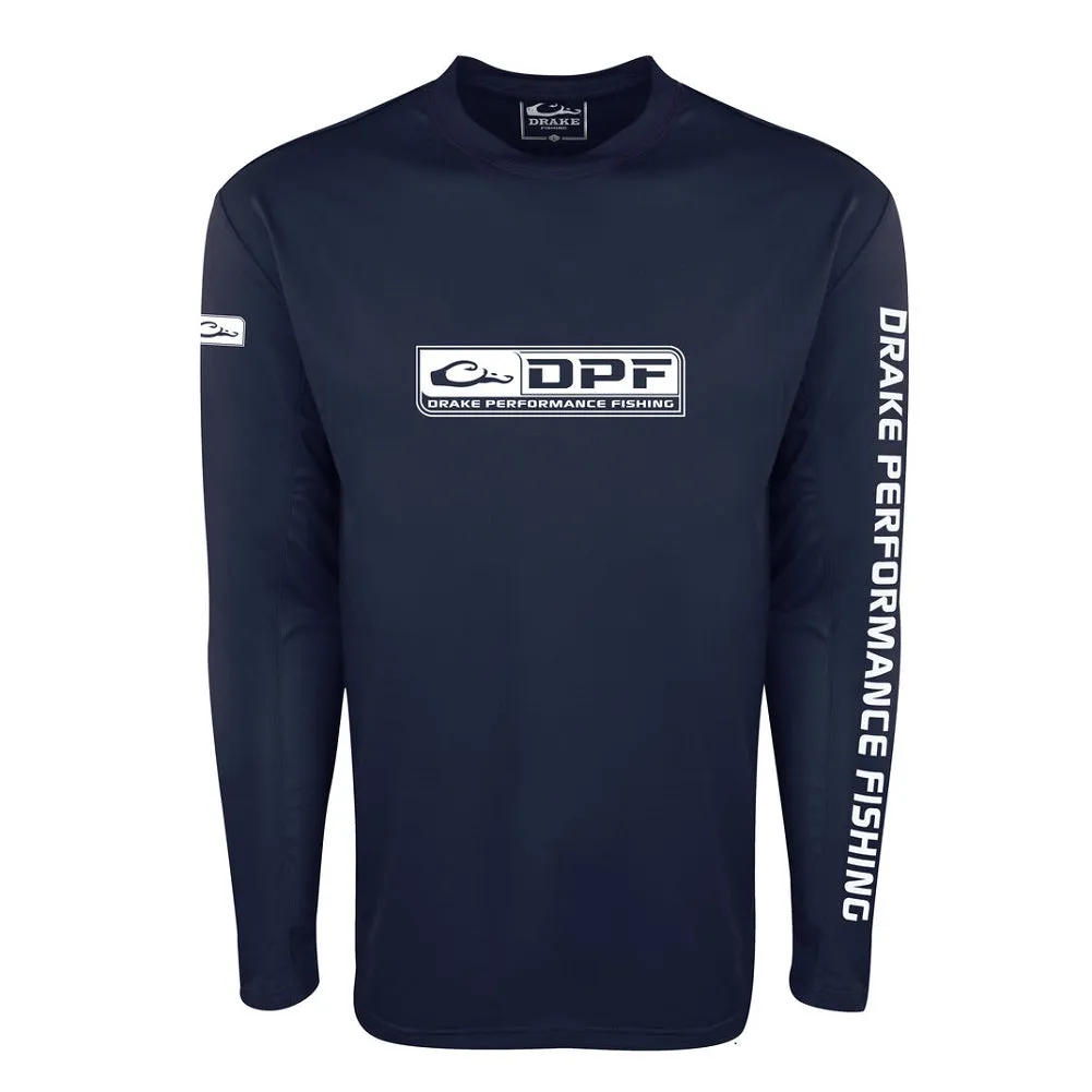 Drake Performance Fishing Shield 4 Arched Mesh Back L/S Crew