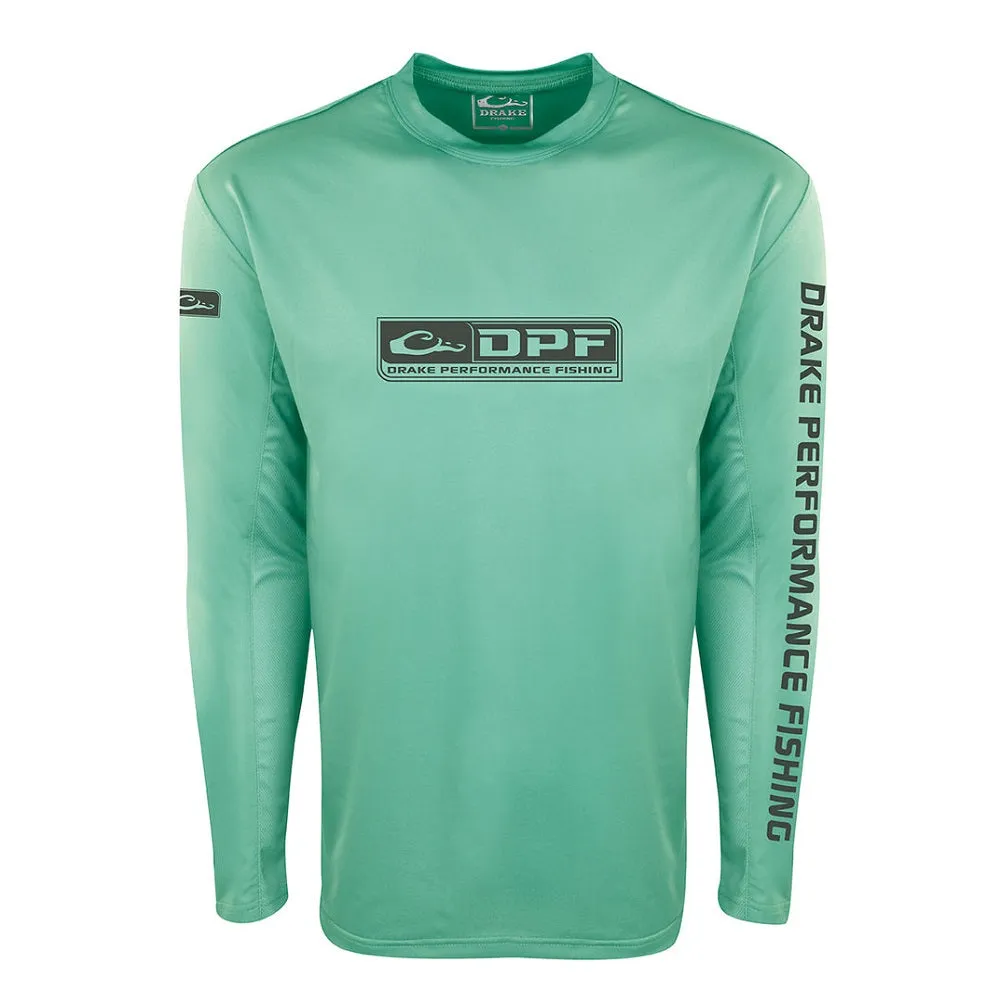 Drake Performance Fishing Shield 4 Arched Mesh Back L/S Crew