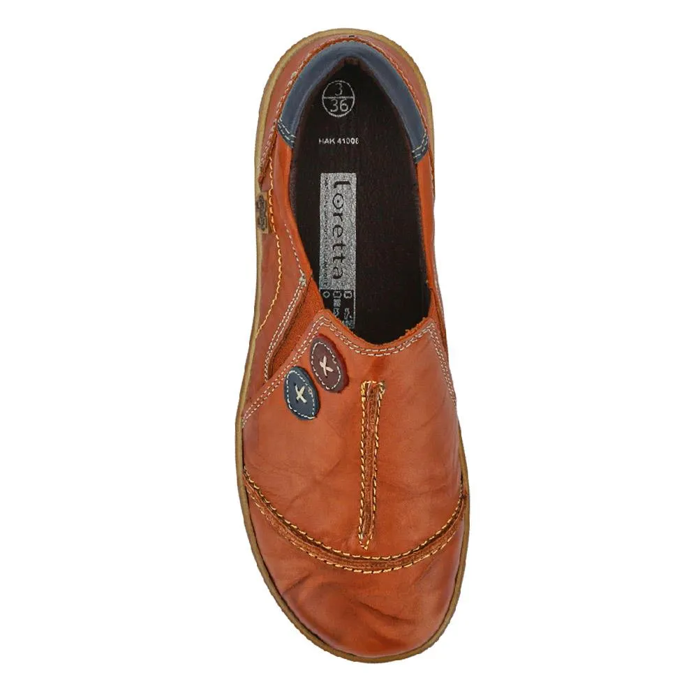 Elasticated Leather Slip-On Shoes - HAK41008 / 327 435