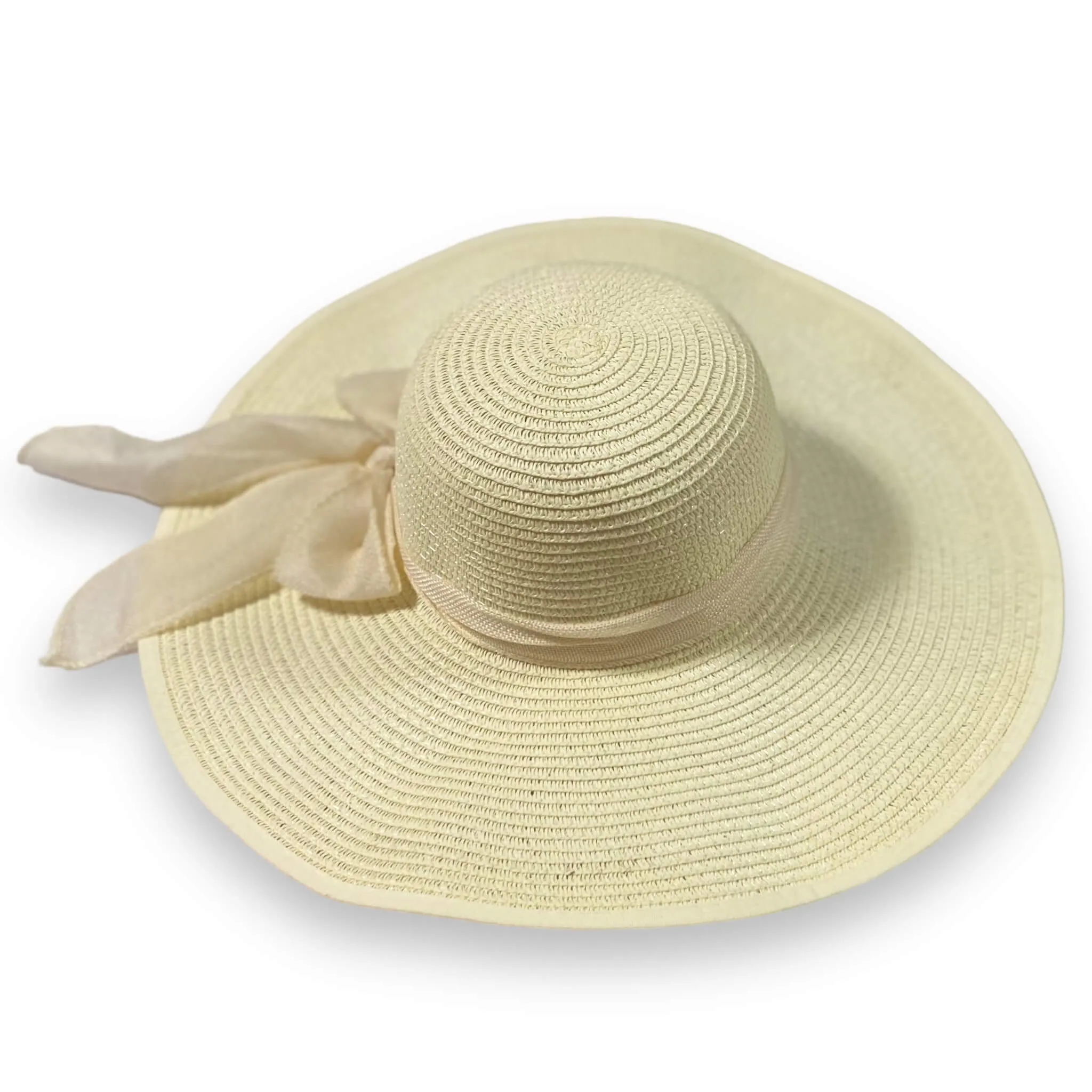 Floppy Wide Brim BowKnot Straw Sun Hat