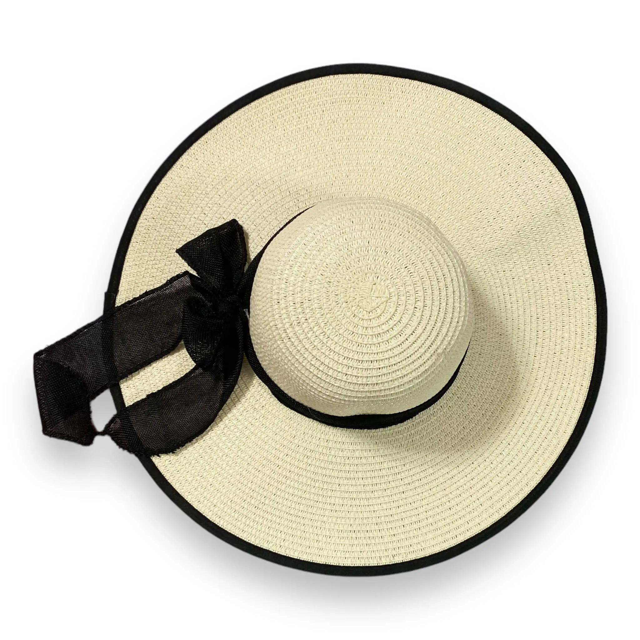 Floppy Wide Brim BowKnot Straw Sun Hat
