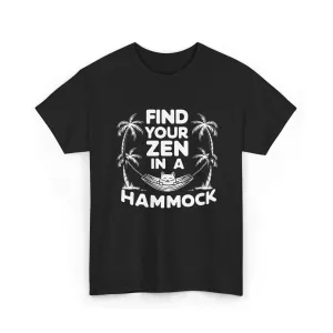 Funny Cat Find Your Zen In A Hammock Gift Men Kids Women Funny Cat tee