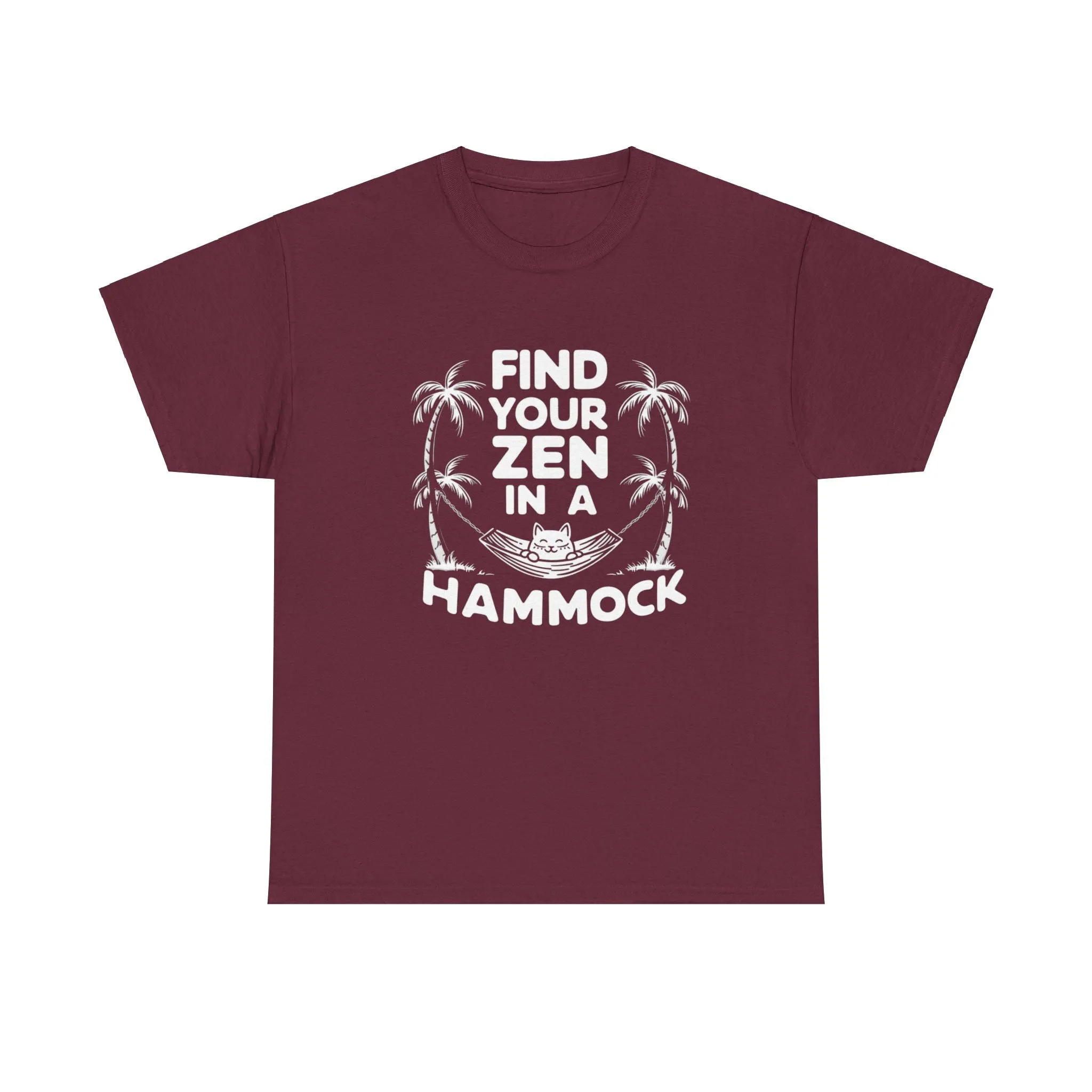Funny Cat Find Your Zen In A Hammock Gift Men Kids Women Funny Cat tee