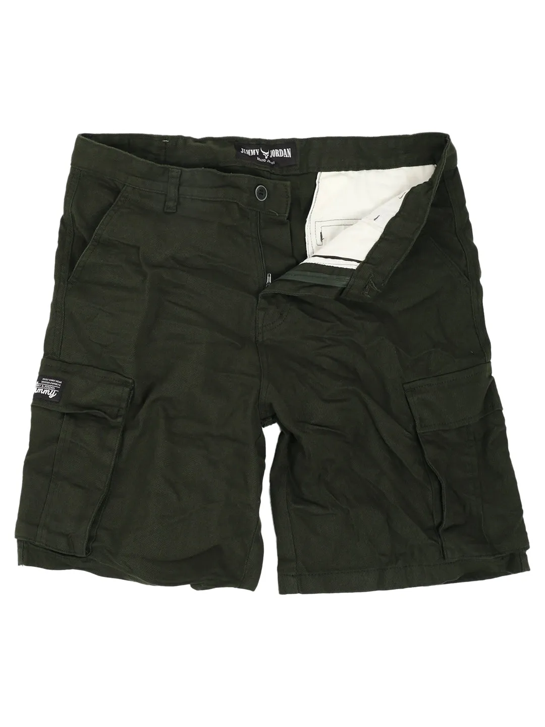 Fusion Dark Green Cotton Shorts