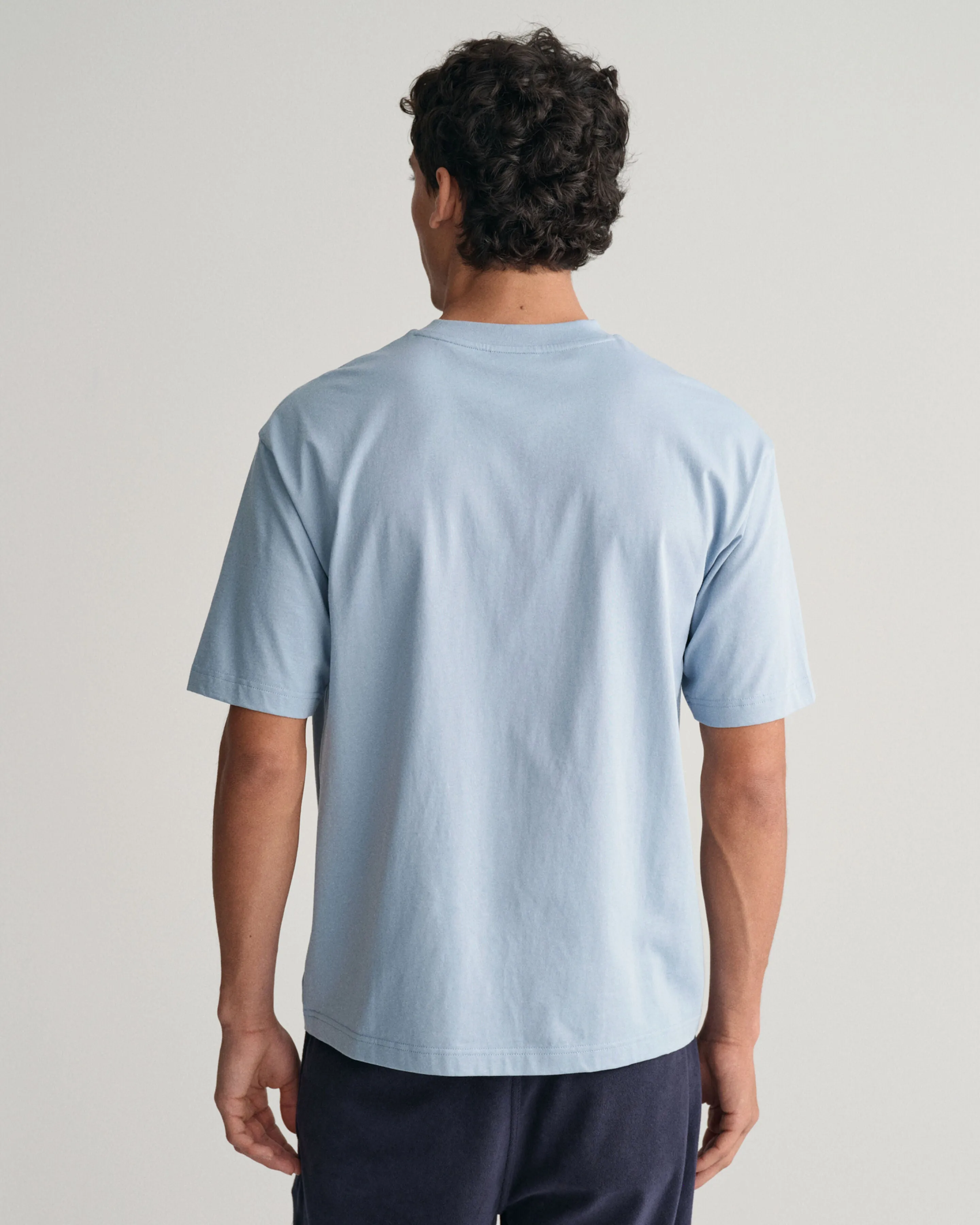 GANT - Hawaiian Printed T-Shirt in Eggshell Dove Blue 2013080 474