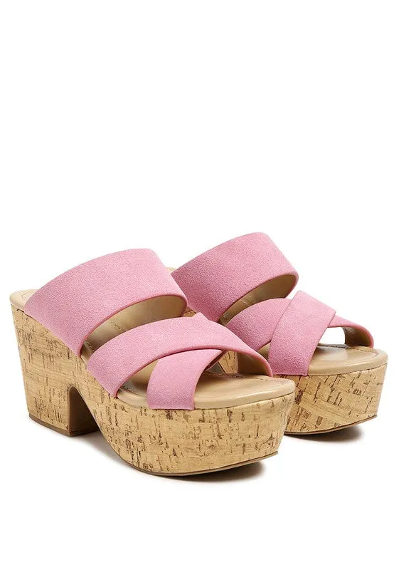 GERD Blocked Heel Suede Sandal