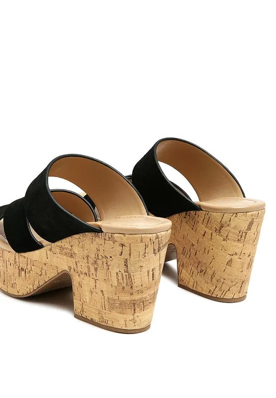 GERD Blocked Heel Suede Sandal