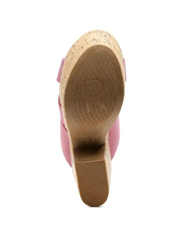 GERD Blocked Heel Suede Sandal