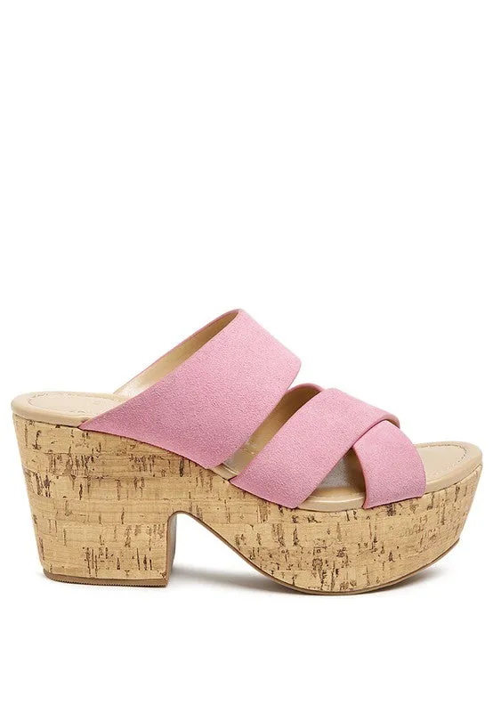GERD Blocked Heel Suede Sandal