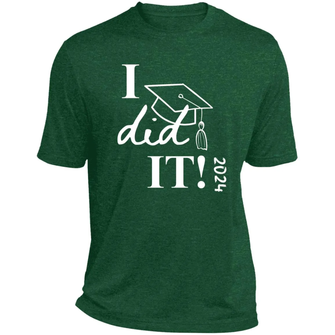 Graduation I did it 2024 CLOSEOUT - ST360 Heather Performance Tee