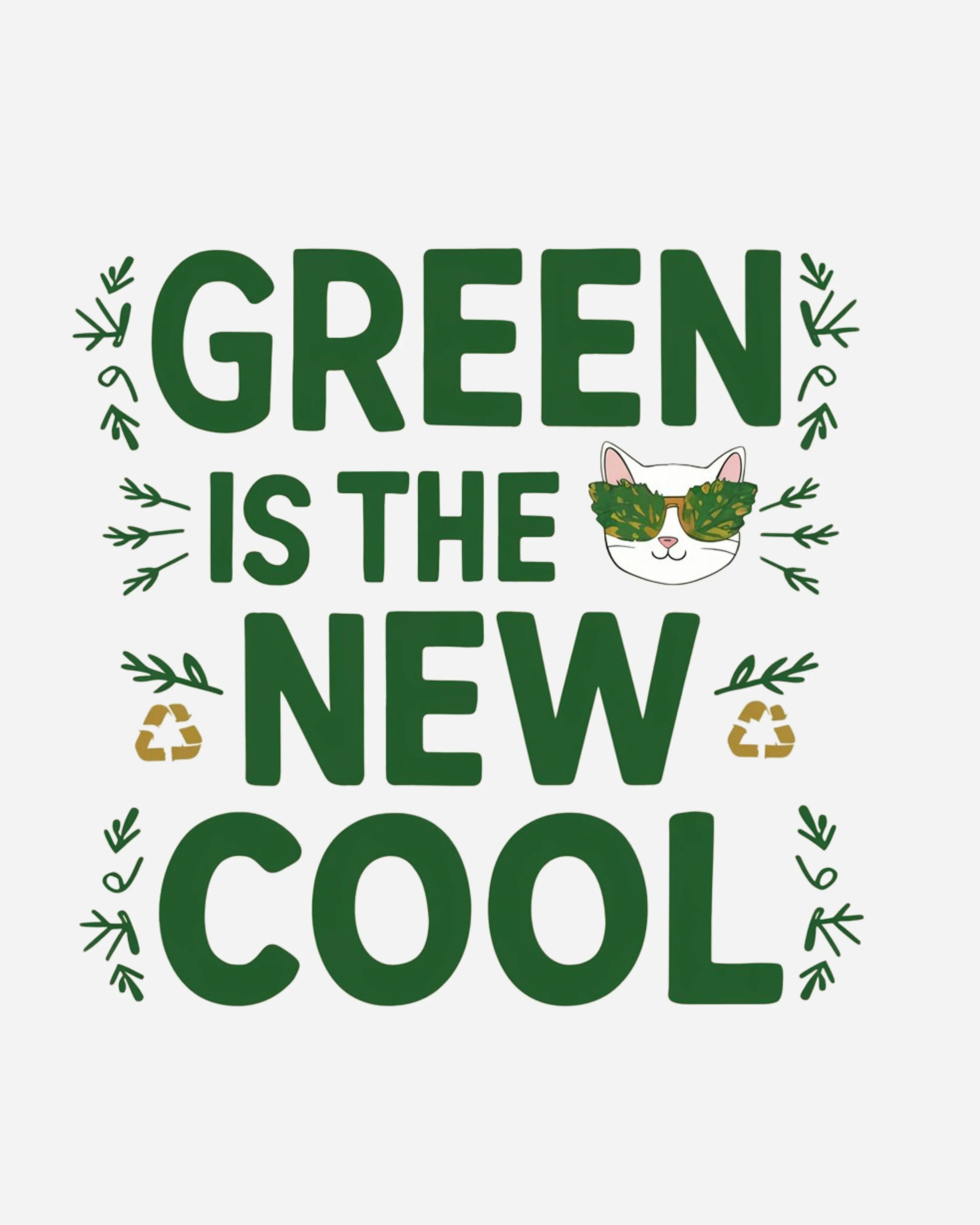 Green Is The New Cool Cotton Tshirt